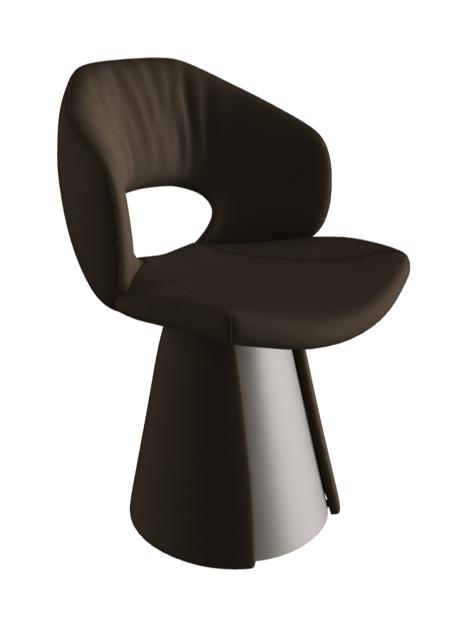 Dafne Dining Armchair_Titanium Embossed_Glove Soft Leather_Platoon