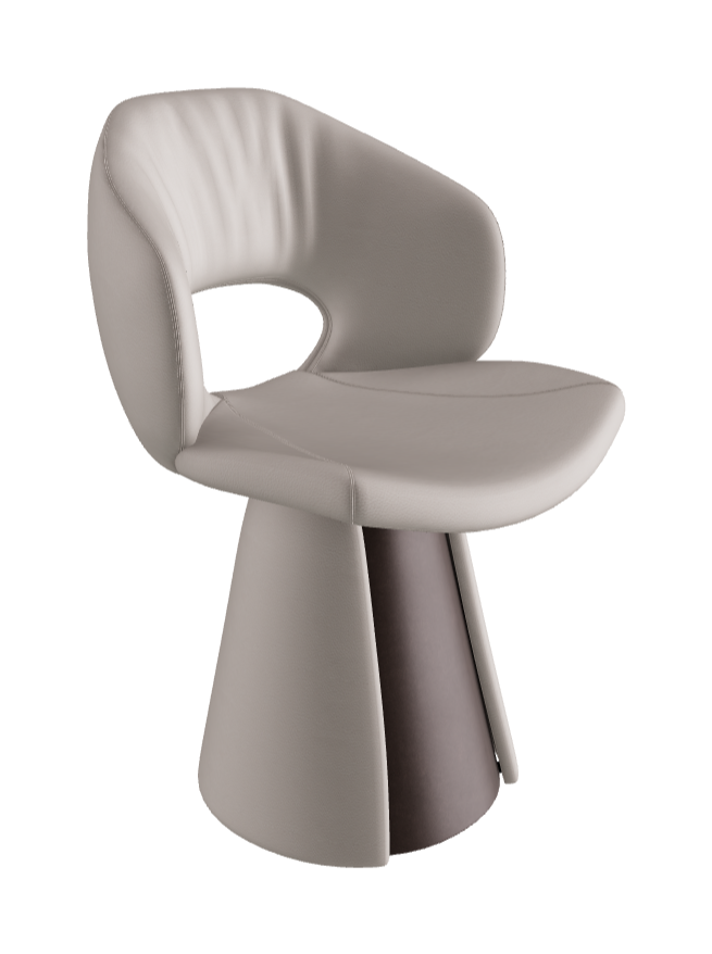 Dafne Dining Armchair_Bronze Embossed_Synthetic Leather_Lino