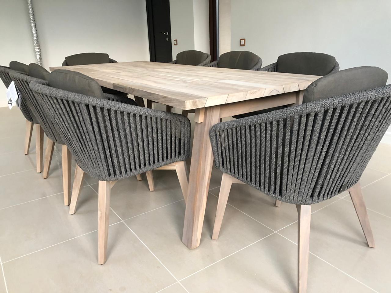 4 Seasons Outdoor Derby Natural Teak Top & Legs 240x100 cm