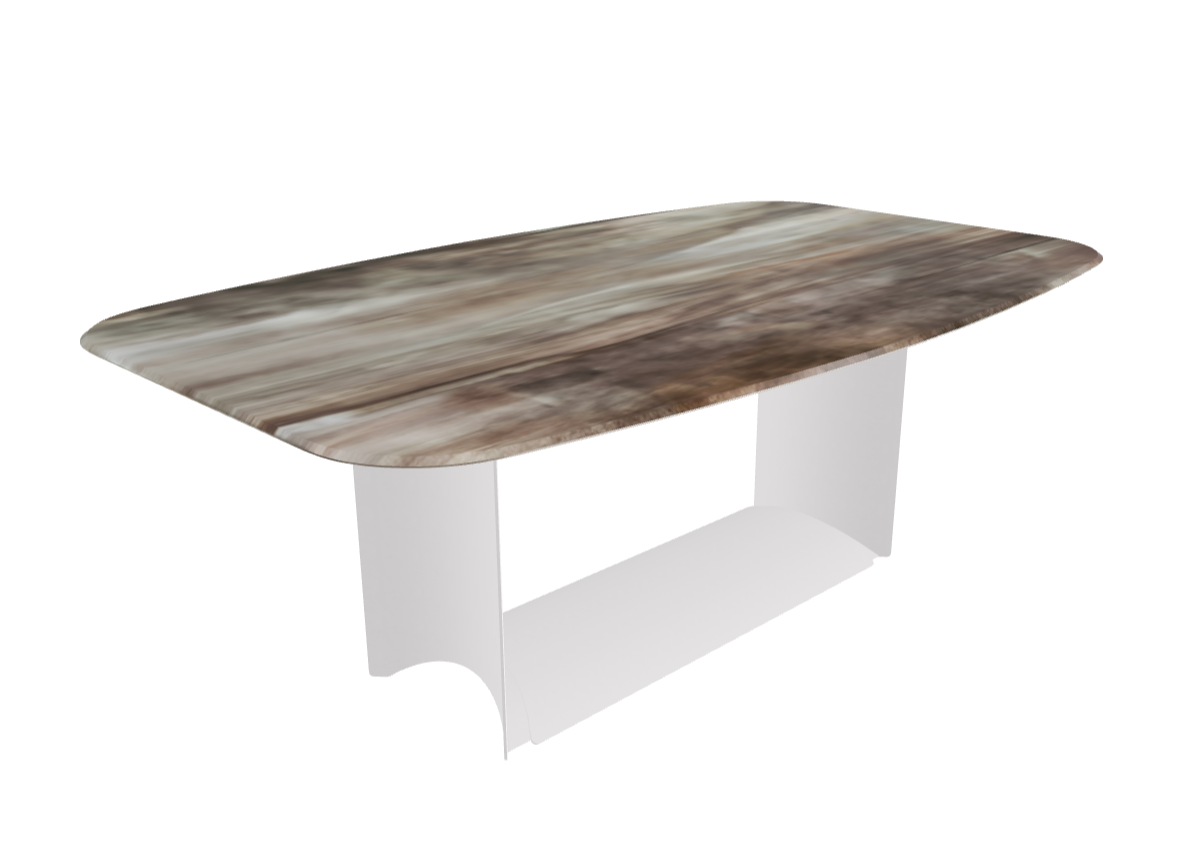 Cattelan Italia Dragon Crystalart Rectangular & Barrel-Shaped Dining Table