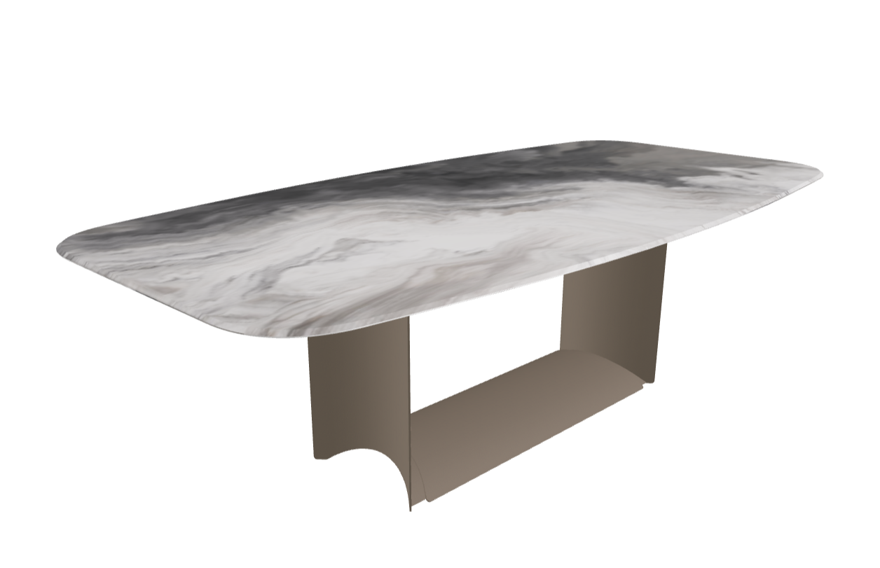 Cattelan Italia Dragon Crystalart Rectangular & Barrel-Shaped Dining Table