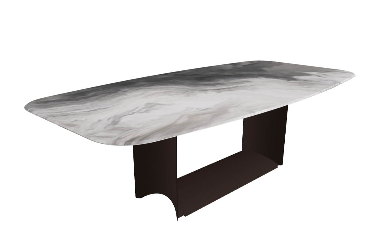 Cattelan Italia Dragon Crystalart Rectangular & Barrel-Shaped Dining Table