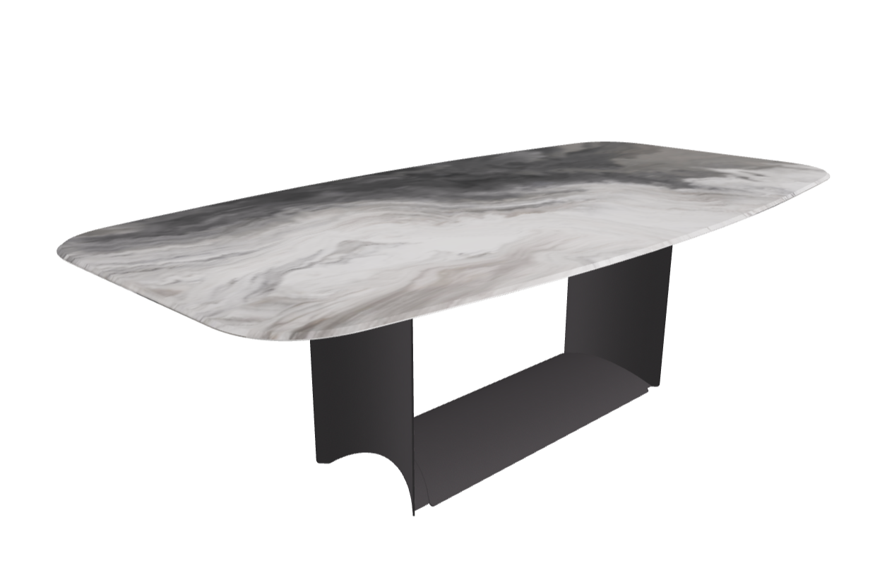 Cattelan Italia Dragon Crystalart Rectangular & Barrel-Shaped Dining Table