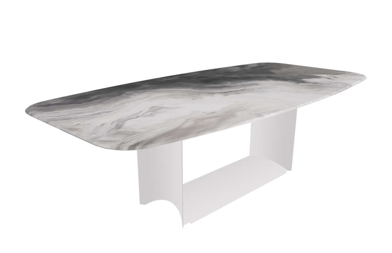 Cattelan Italia Dragon Crystalart Rectangular & Barrel-Shaped Dining Table