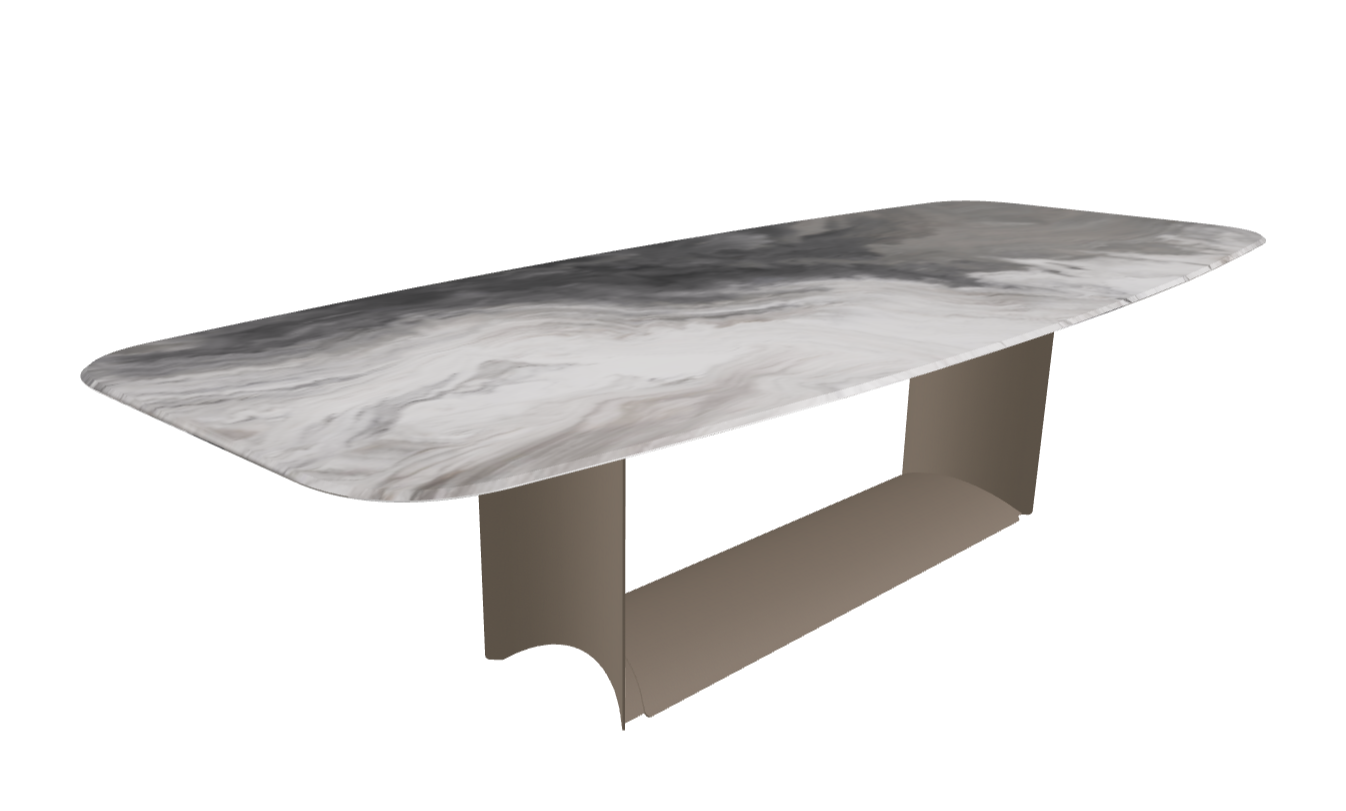 Cattelan Italia Dragon Crystalart Rectangular & Barrel-Shaped Dining Table