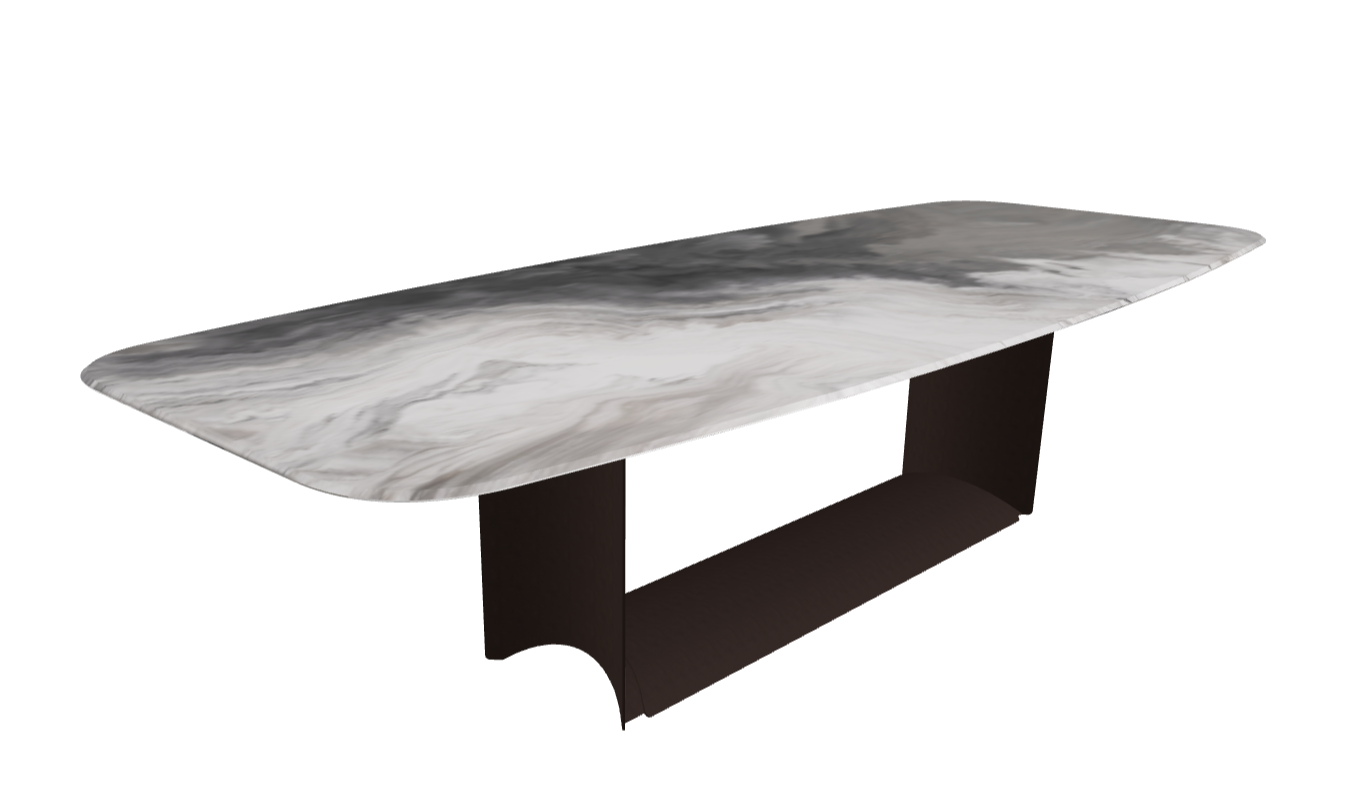 Cattelan Italia Dragon Crystalart Rectangular & Barrel-Shaped Dining Table