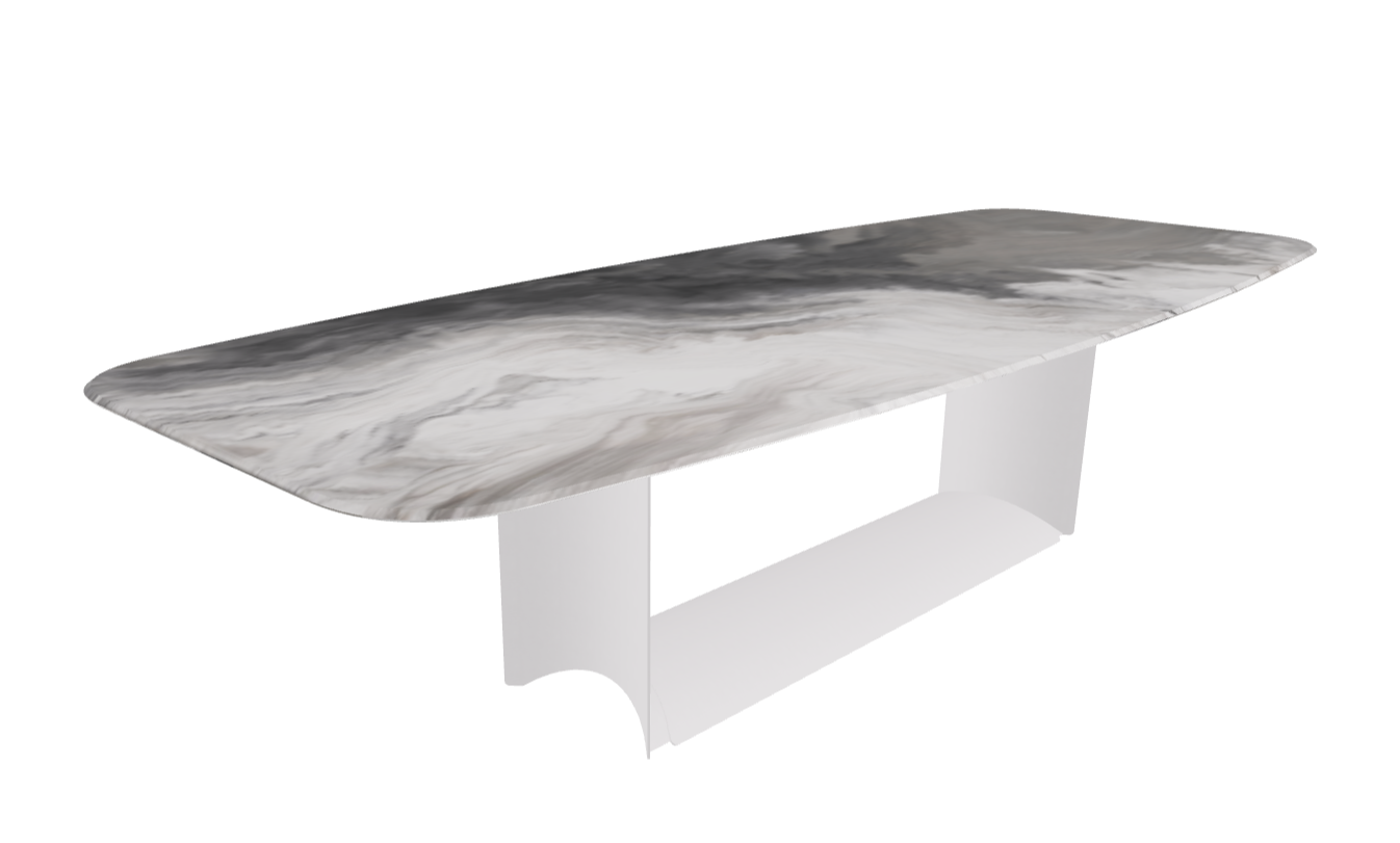 Cattelan Italia Dragon Crystalart Rectangular & Barrel-Shaped Dining Table