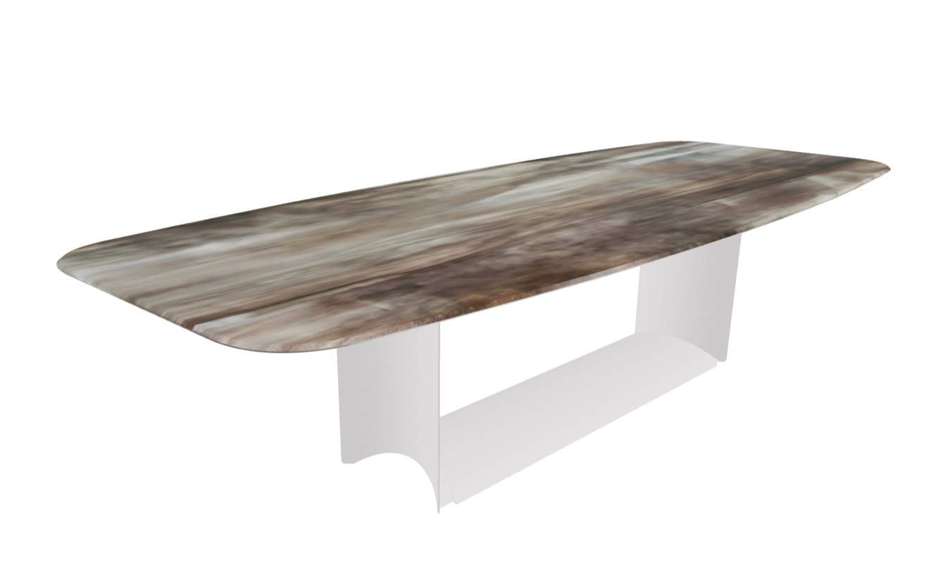 Cattelan Italia Dragon Crystalart Rectangular & Barrel-Shaped Dining Table