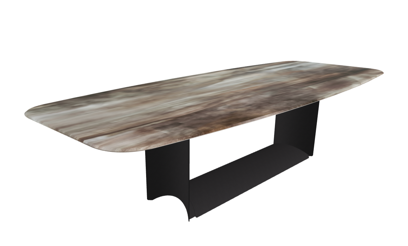 Cattelan Italia Dragon Crystalart Rectangular & Barrel-Shaped Dining Table