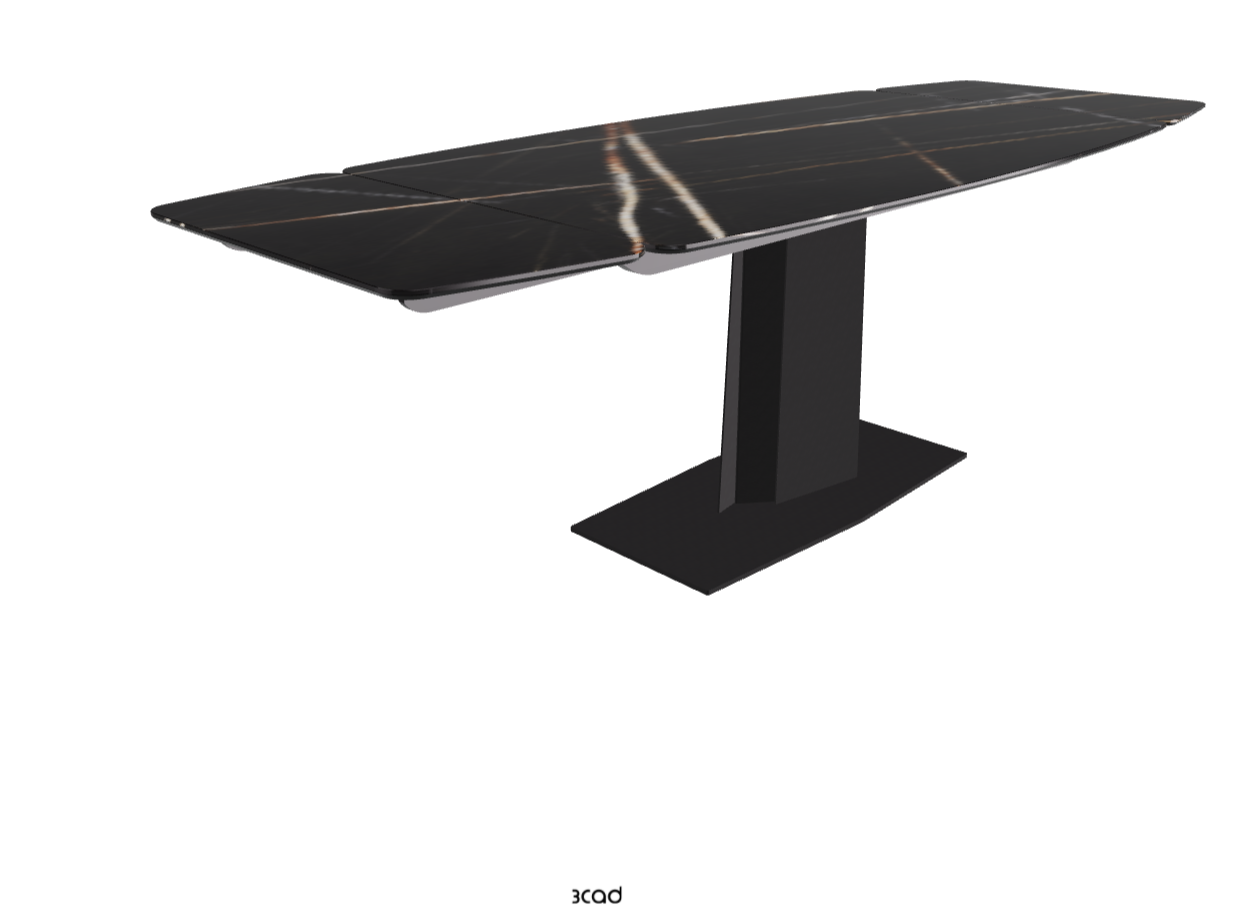160-237×92×75h_Glossy Sahara Noir_Black Embossed_Extended