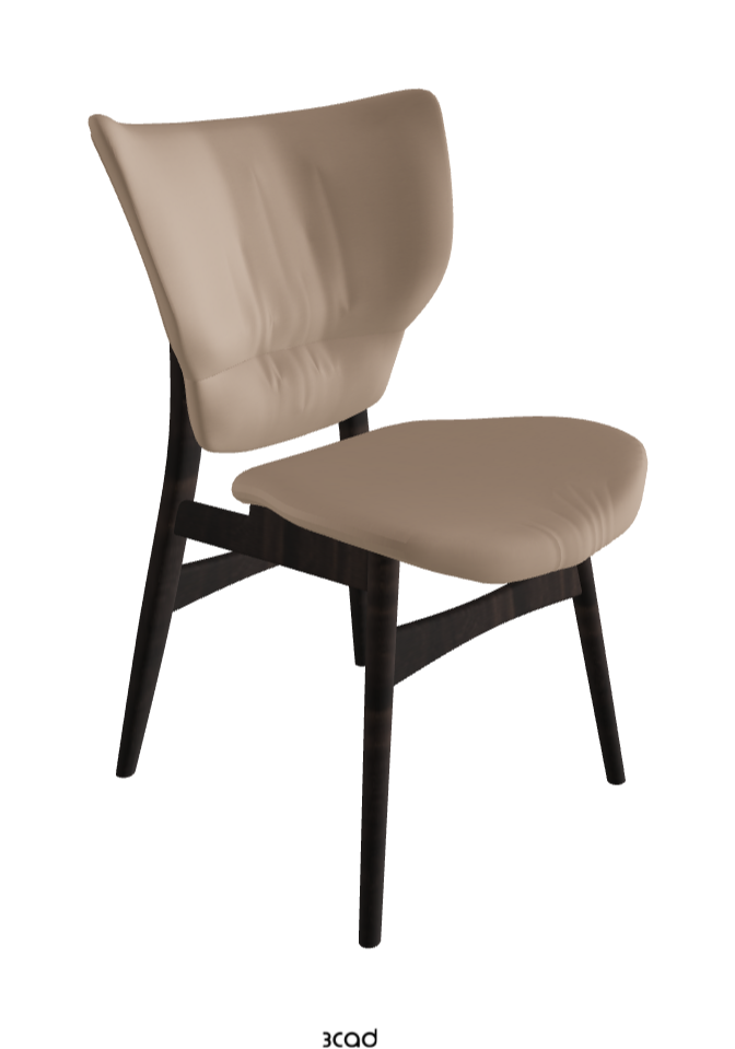 Dumbo Dining Chair_Burned Oak Stained Ashwood_Glove Soft Leather_Taupe