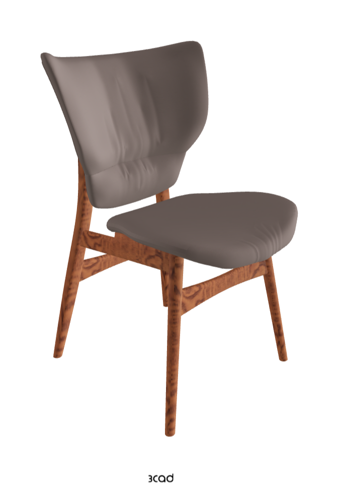 Dumbo Dining Chair_Canaletto Walnut Stained Ashwood_Soft Leather_Castoro