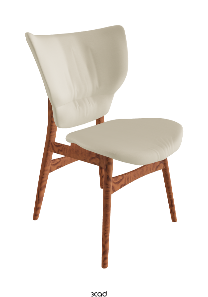 Dumbo Dining Chair_Canaletto Walnut Stained Ashwood_Synthetic Leather_Oyster