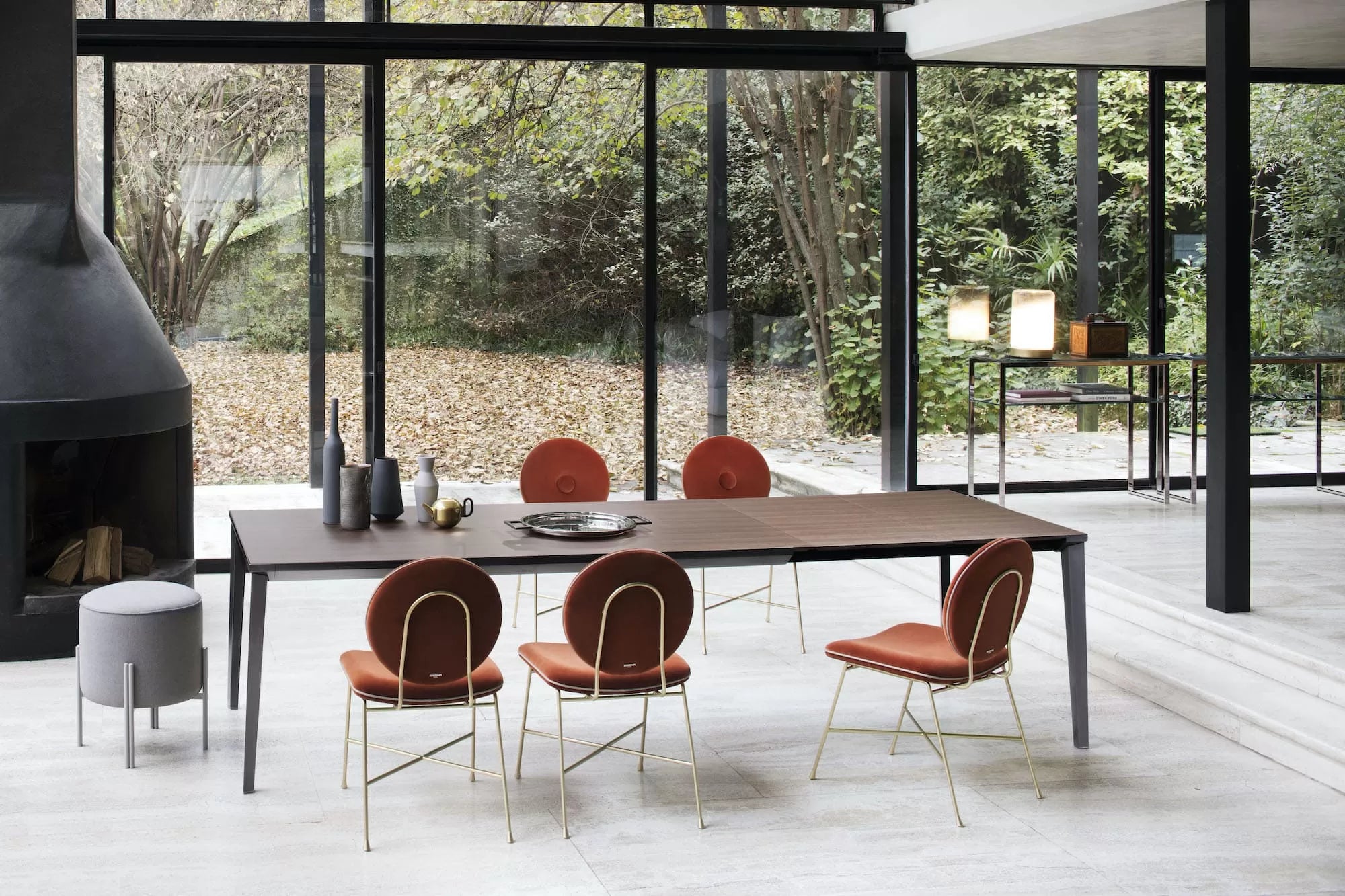 Penelope Chair with lacquered metal frame