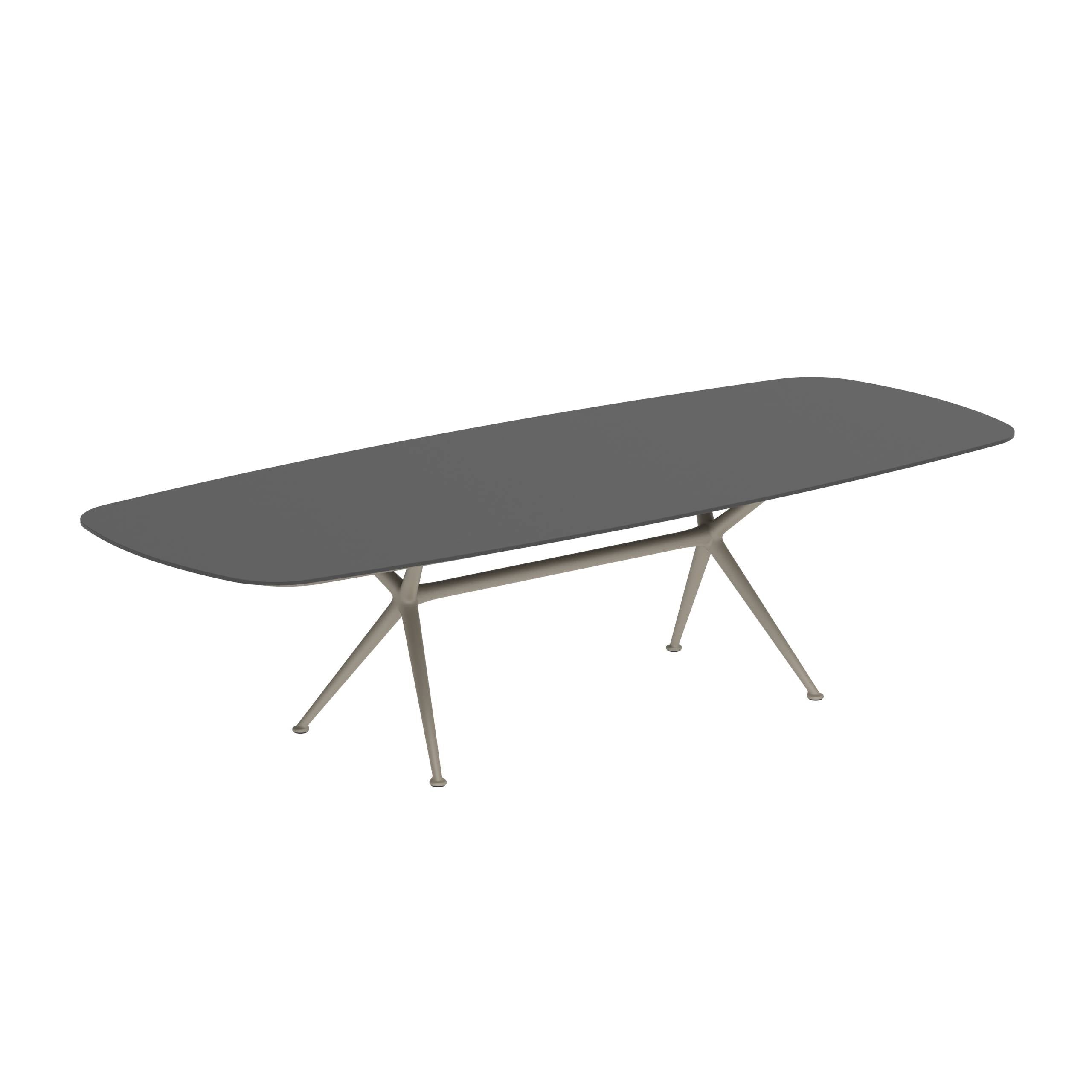 Exes Table 300x120cm Alu Legs Sand - Table Top Ceramic Black