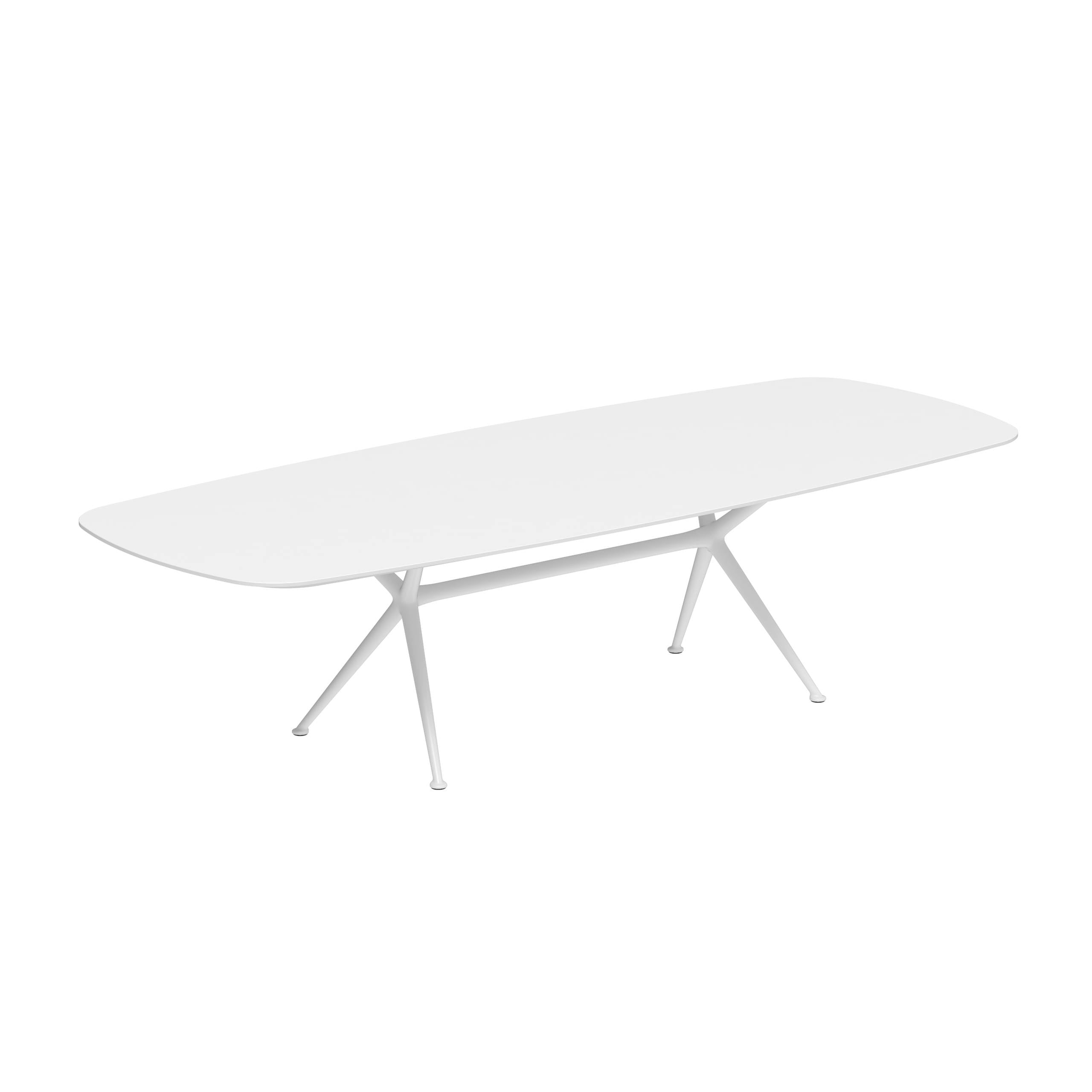 Exes Table 300x120cm Alu Legs White - Table Top Ceramic White