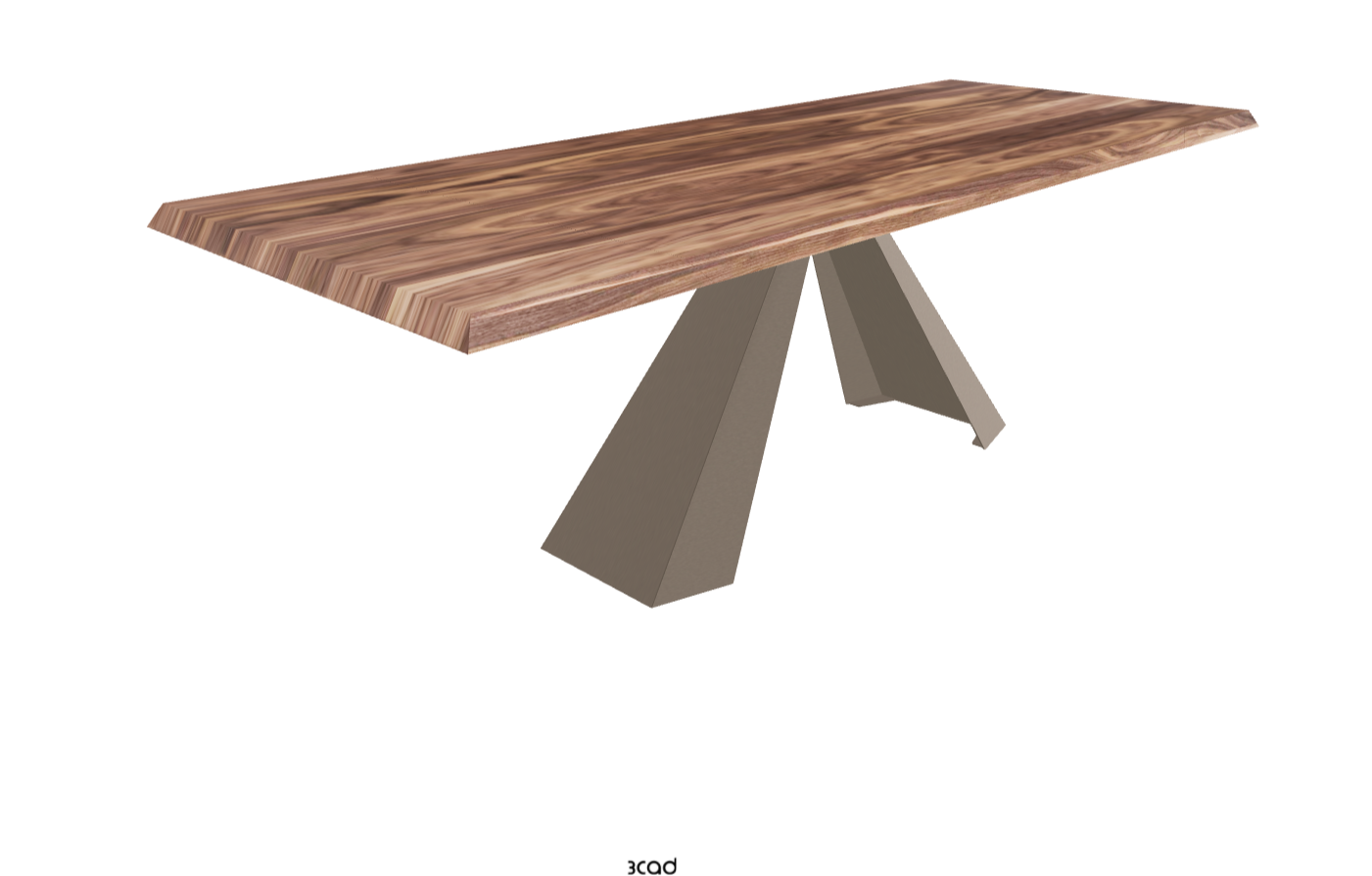 160-237×90×75h_Canaletto Walnut_Titanium Embossed_Extended