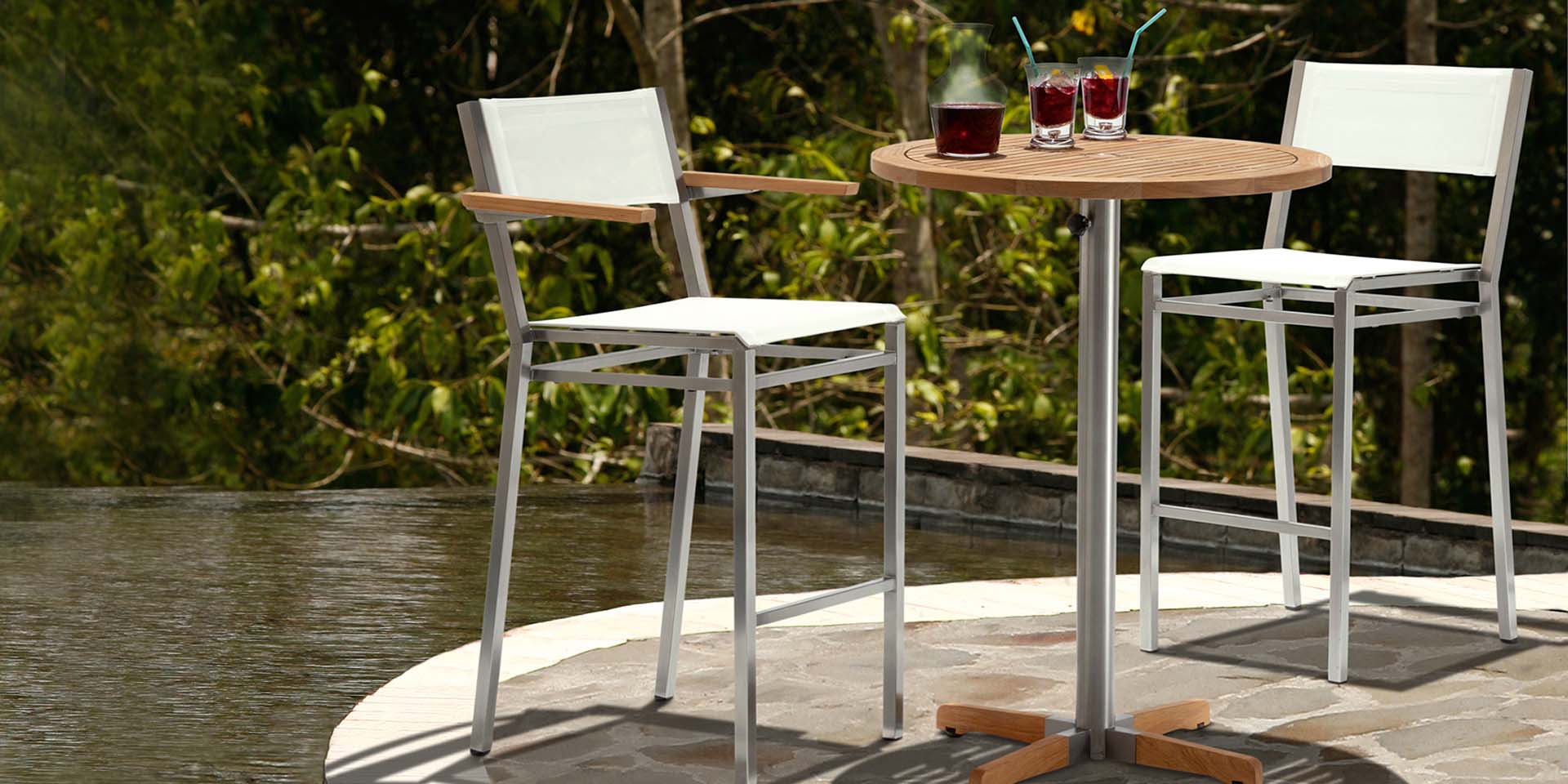 Barlow Tyrie Equinox High Dining Chair Teak Seat & Back