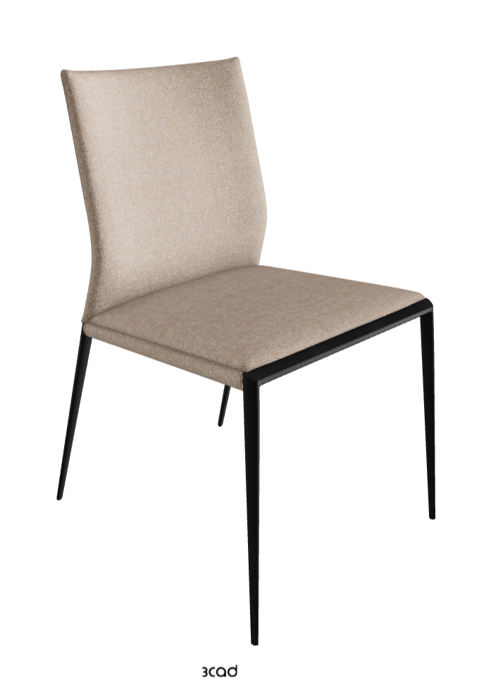 Eva Dining Chair_Black Embossed_Fabric_B732