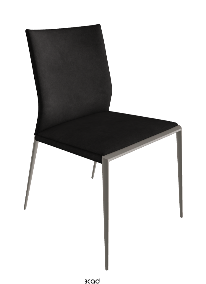 Eva Dining Chair_Titanium Embossed_Micro Nubuk_Lead