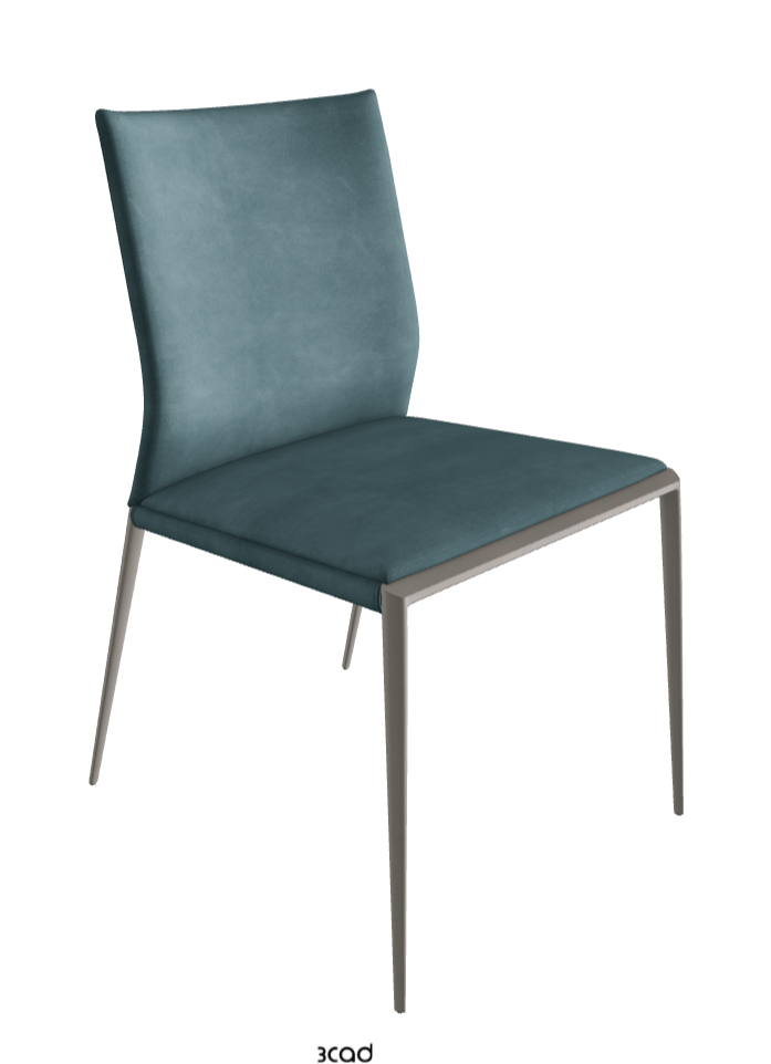 Eva Dining Chair_Titanium Embossed_Micro Nubuk_Mint