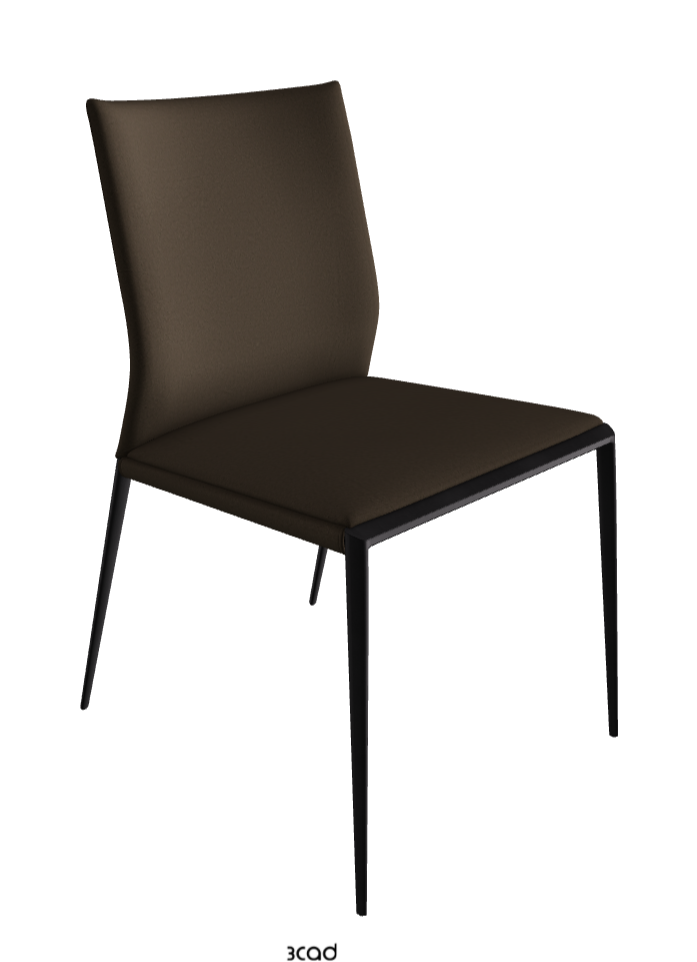 Eva Dining Chair_Black Embossed_Glove Soft Leather_Platoon