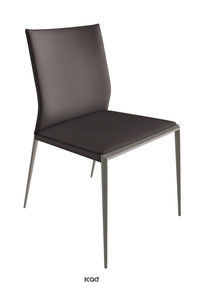 Eva Dining Chair_Titanium Embossed_Soft Leather_Ardesia
