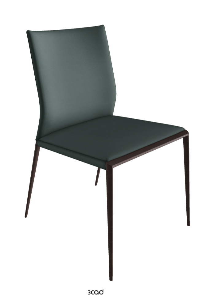 Eva Dining Chair_Bronze Embossed_Soft Leather_Sherwood