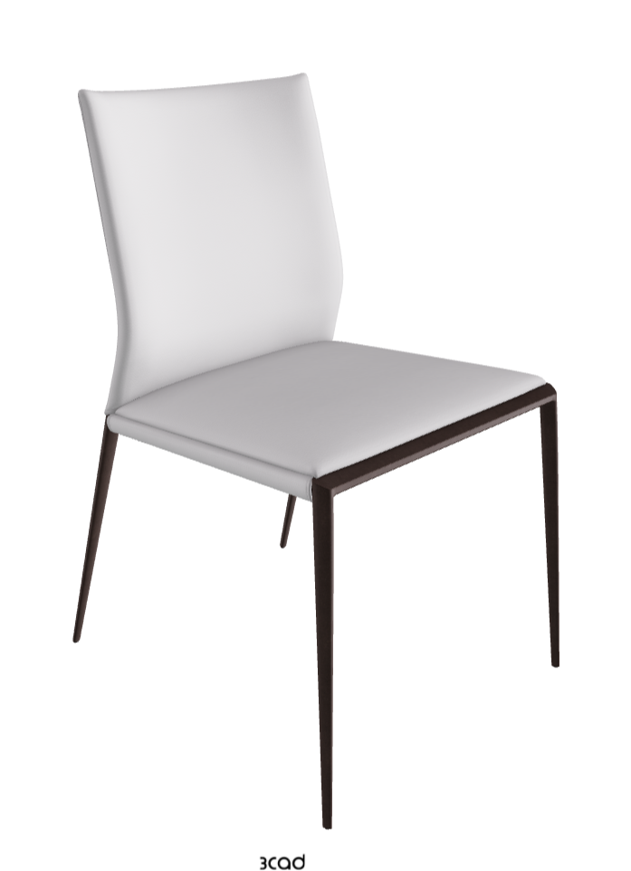 Eva Dining Chair_Bronze Embossed_Synthetic Leather_Bianco