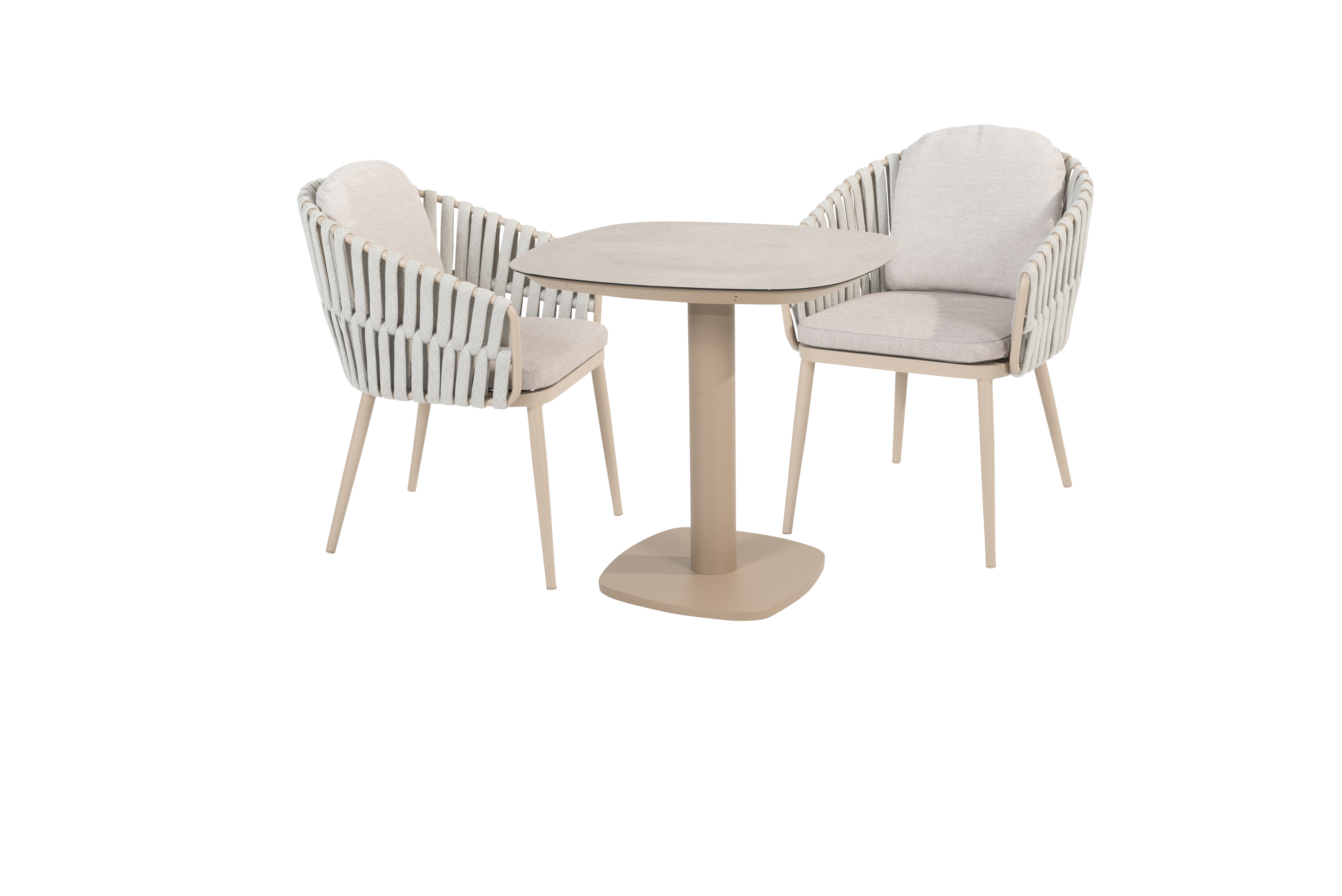 4 Seasons Outdoor Eva 2 Seat with Manolo 75cm Ceramic Dining Table