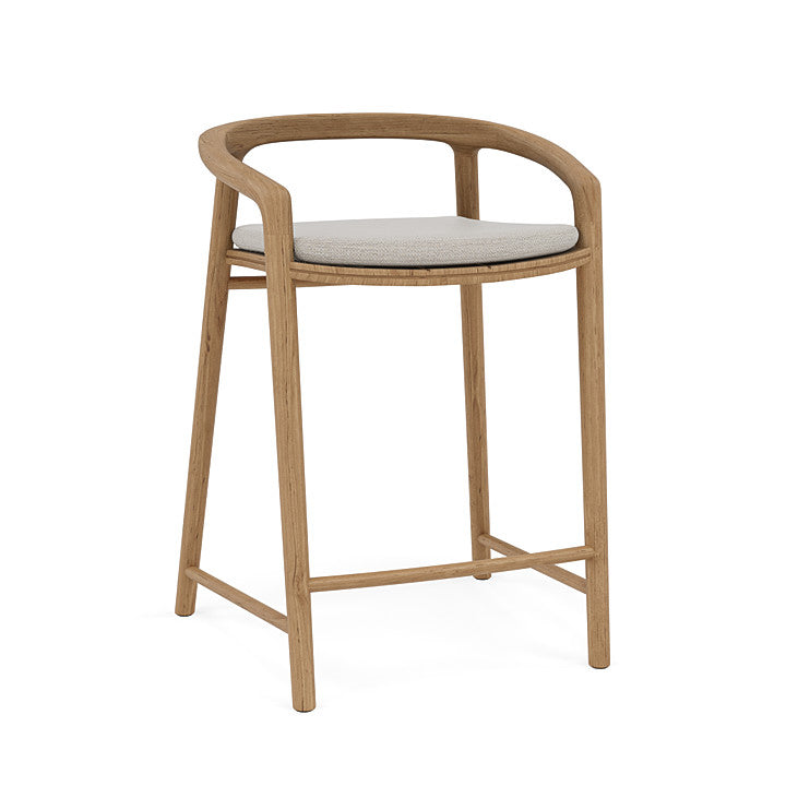 Manutti Solid Counter Height Stool With Back