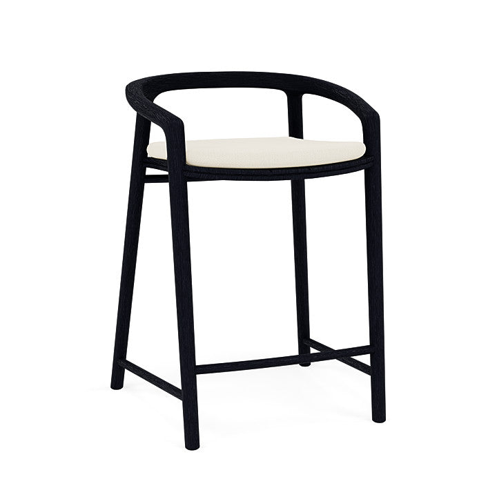 Manutti Solid Counter Height Stool With Back