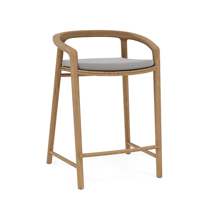 Manutti Solid Counter Height Stool With Back