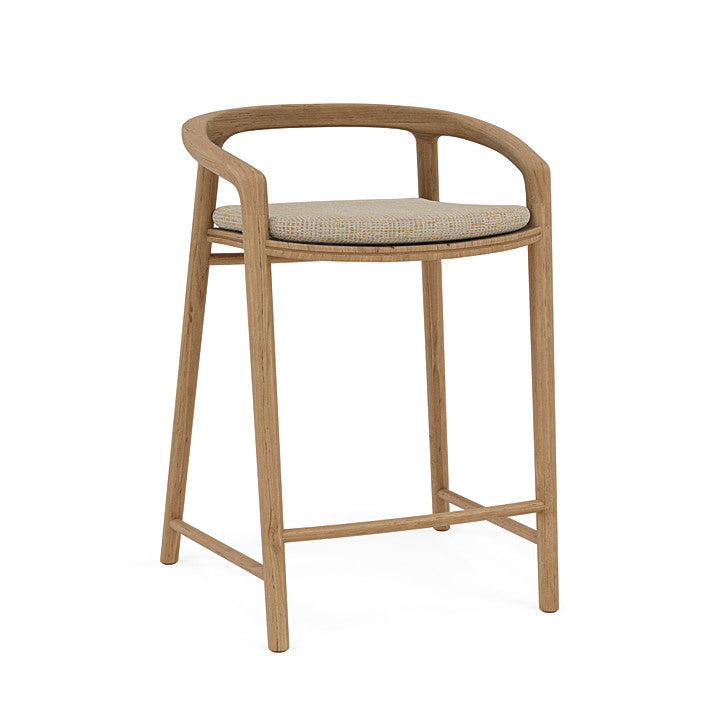 Manutti Solid Counter Height Stool With Back