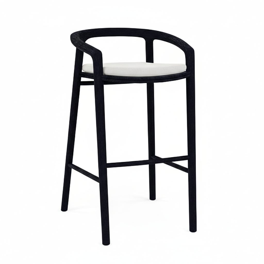 Manutti Solid Barstool With Back