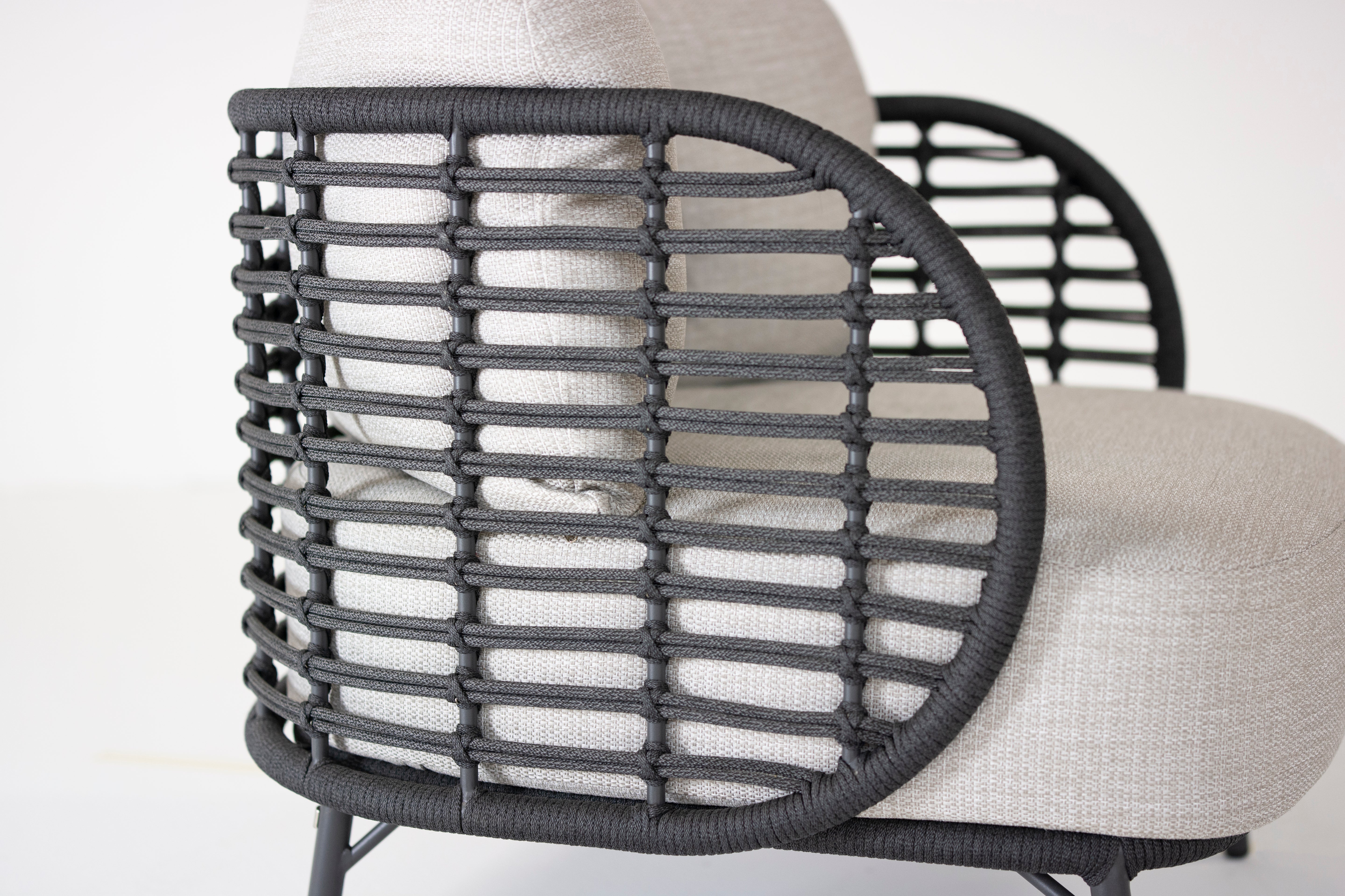 4 Seasons Outdoor Fabrice Living Chair Anthracite With 2 Cushions