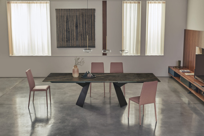 Bontempi Casa Fiandre 20.65 Rectangular Extendible Dining Table
