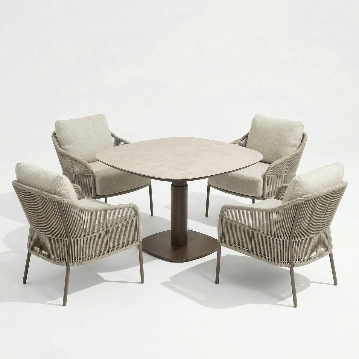 4 Seasons Outdoor Florence 4 Seat Paros HAT100cm Drum Ceramic Dining Table