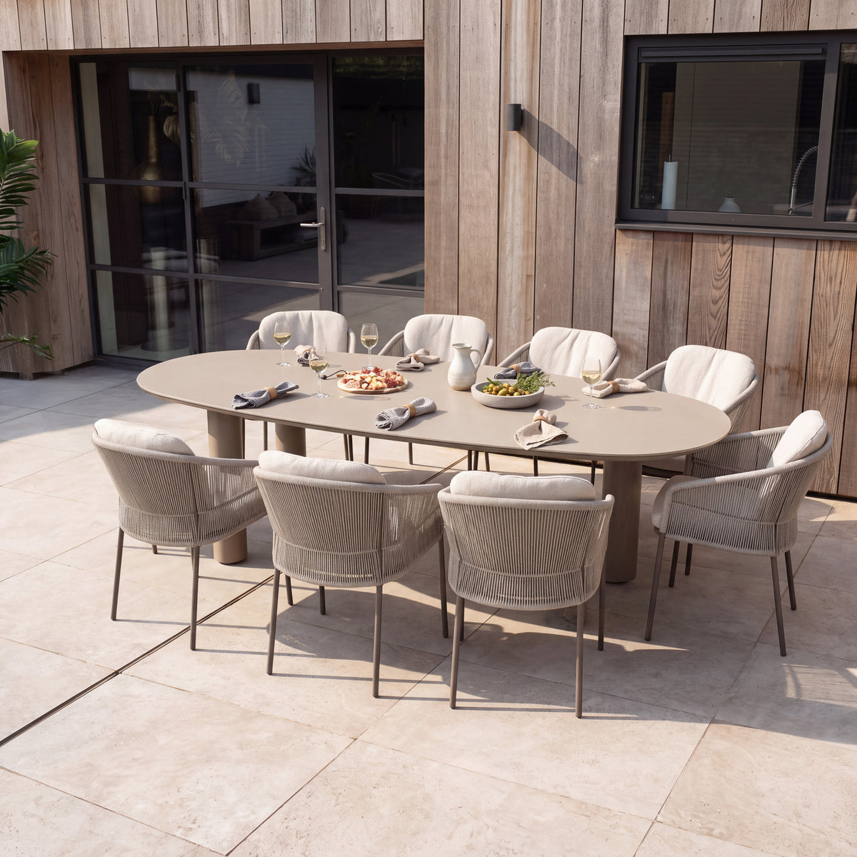 4 Seasons Outdoor Florence 8 Seat Denia 290cm Mango Ceramic Dining Table