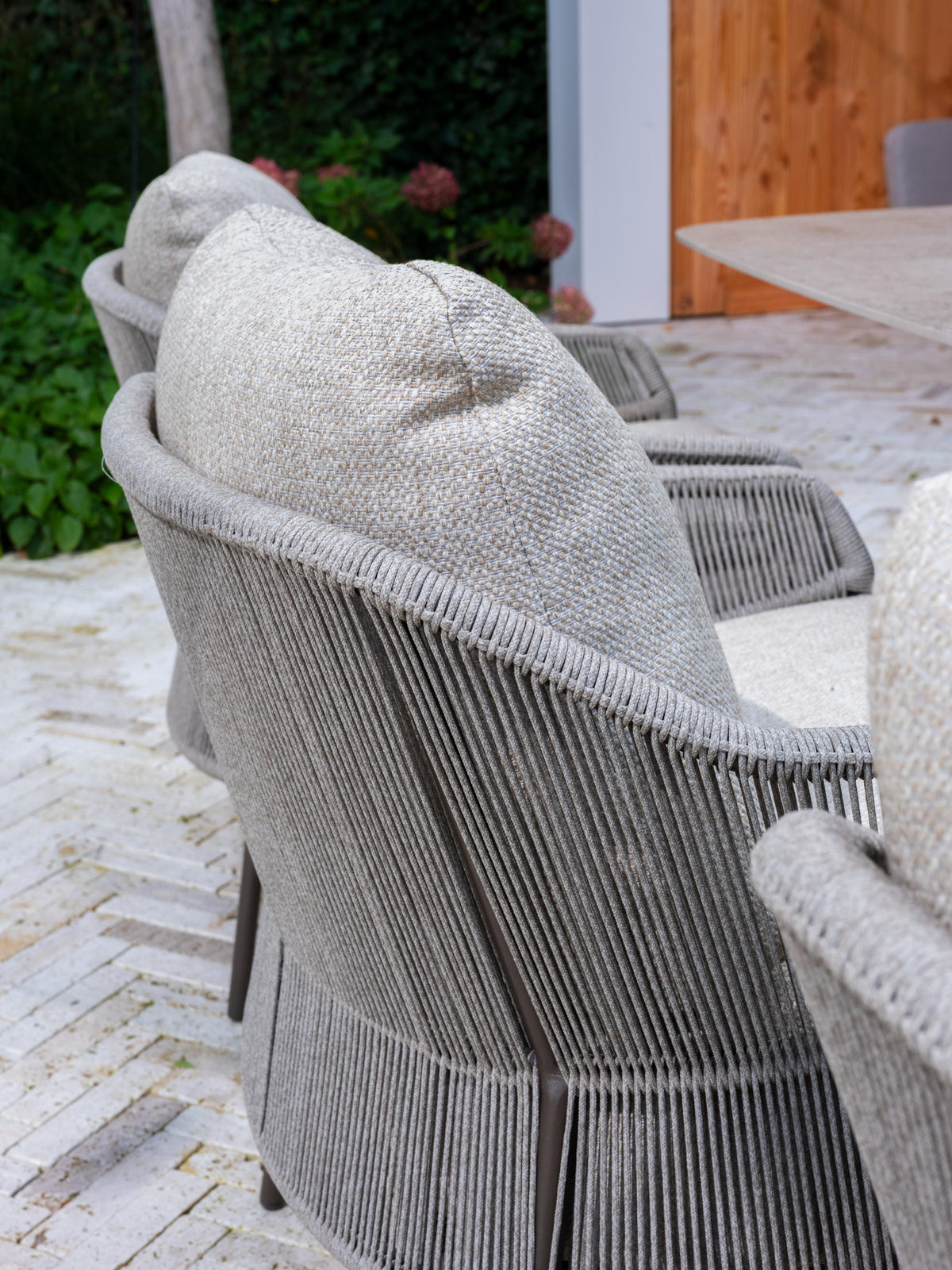 4 Seasons Outdoor Florence 6 Seat Donato 160cm Round Ceramic Dining Table & Lazy Susan