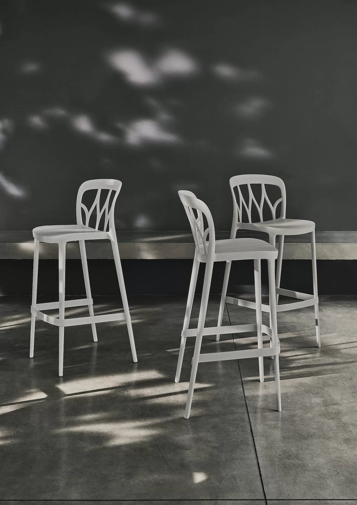 Bontempi Casa Galaxy High Stacking Barstool In Polypropylene