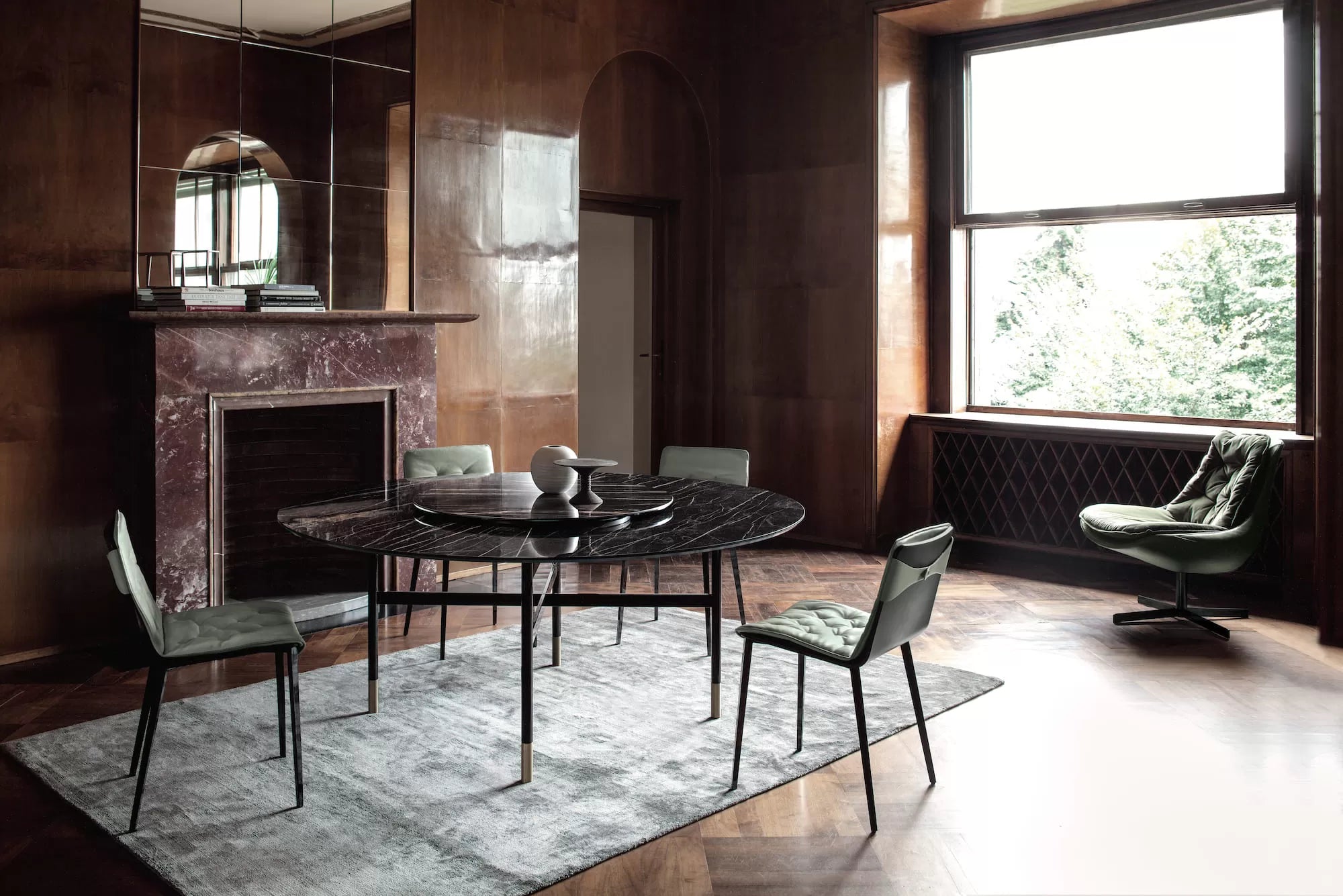 Kate Chair with lacquered metal frame