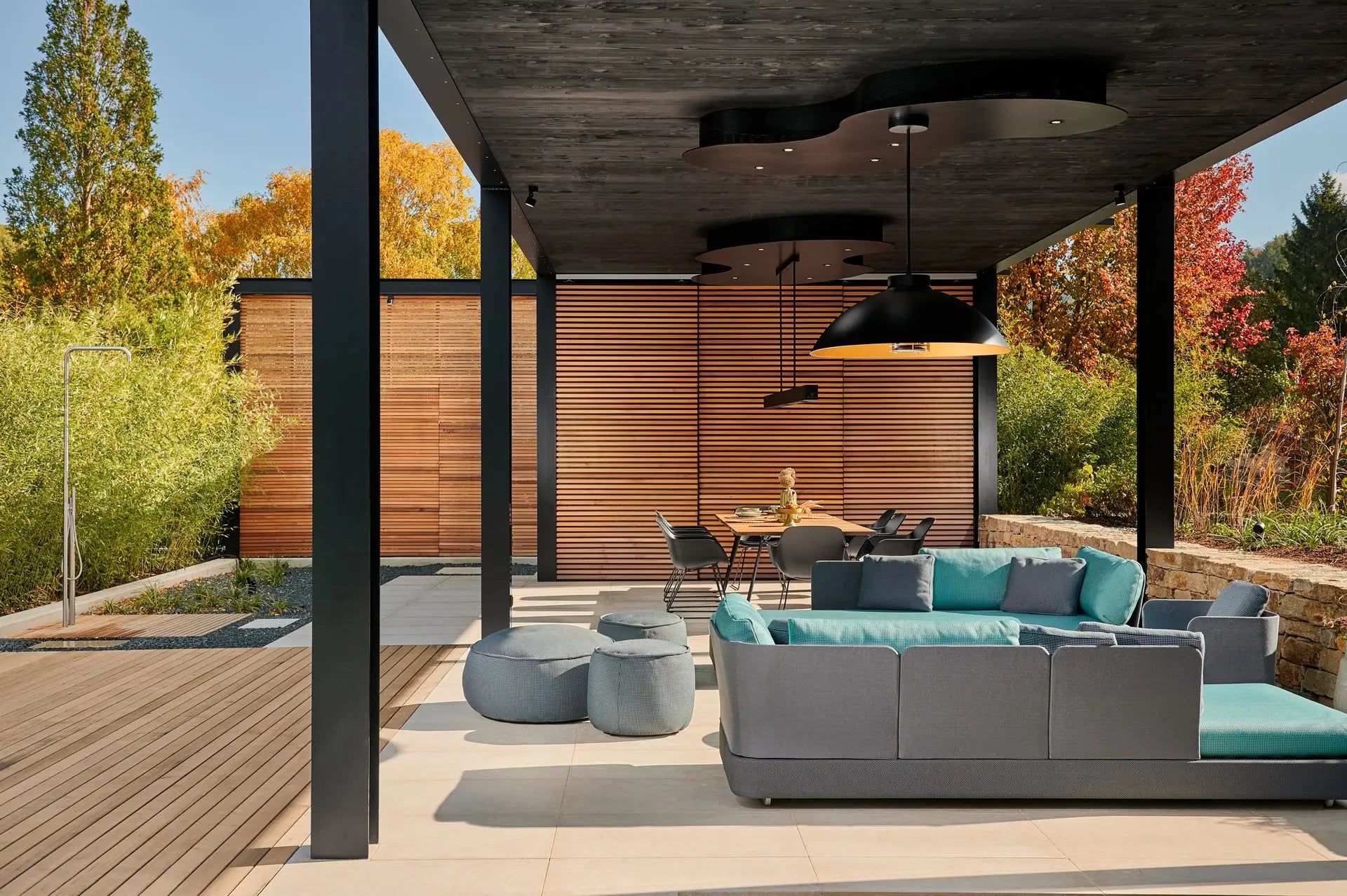 Heatsail Dome Pendant | Ceiling Hanging Outdoor Heater | Max height 3.67m