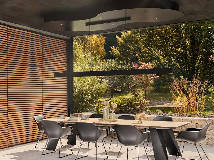 Heatsail BEEM | Ceiling Mounted Outdoor Heating and Lights (Optional Misting)