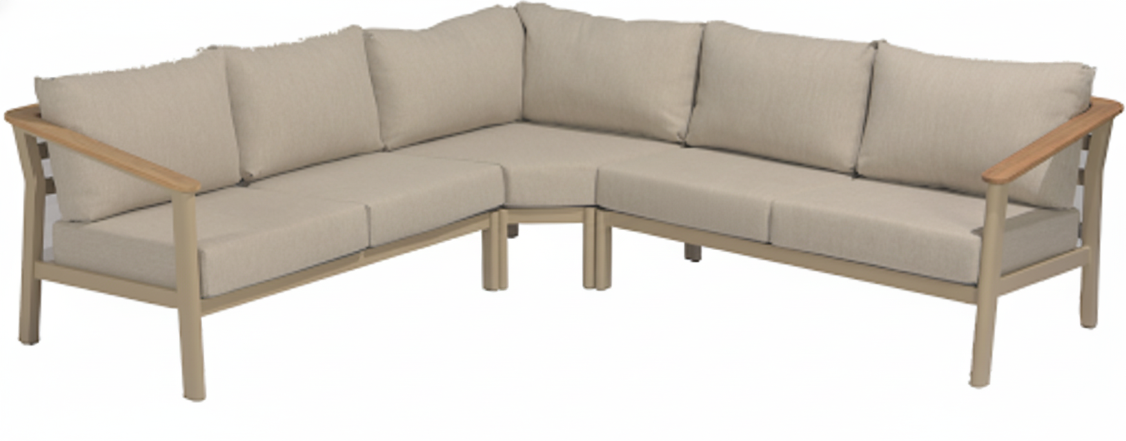 4 Seasons Outdoor Olivia latte 2 Seater Sofa Right + Left Arm