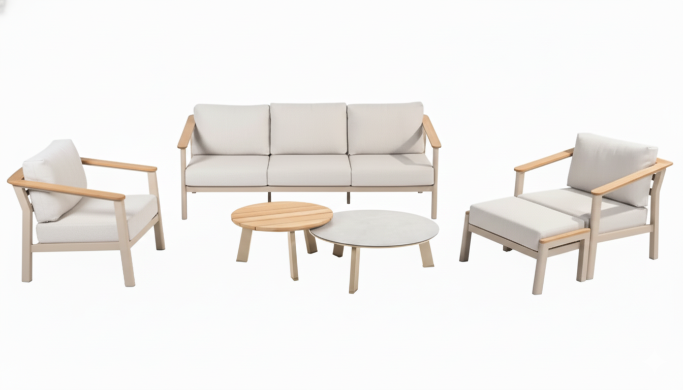 4 Seasons Outdoor Olivia Lounge with Emma Coffee Table & Footstool