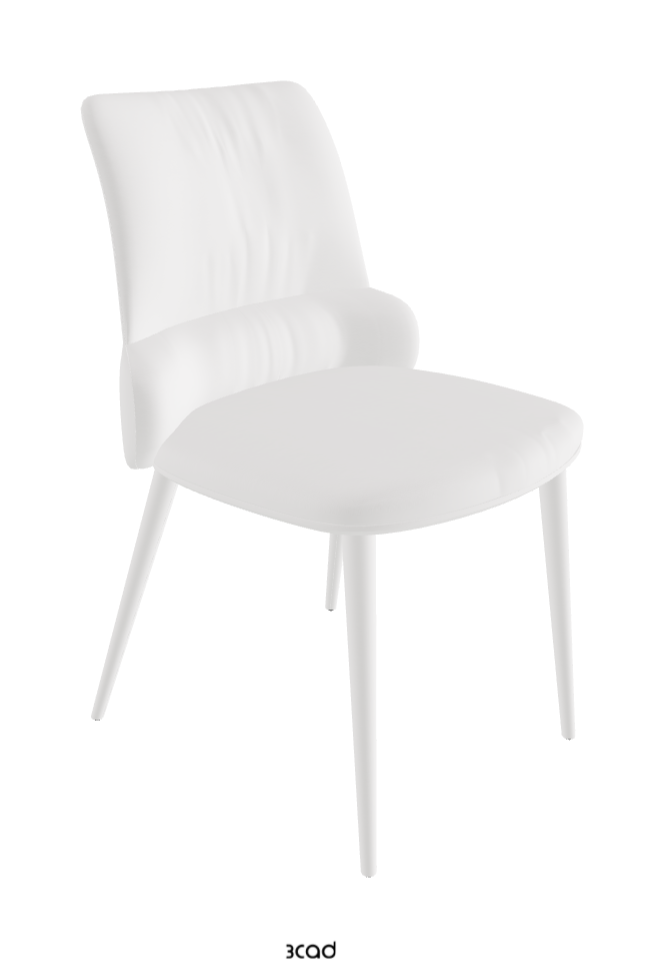 Ginger Dining Chair_Synthetic Leather_Bianco
