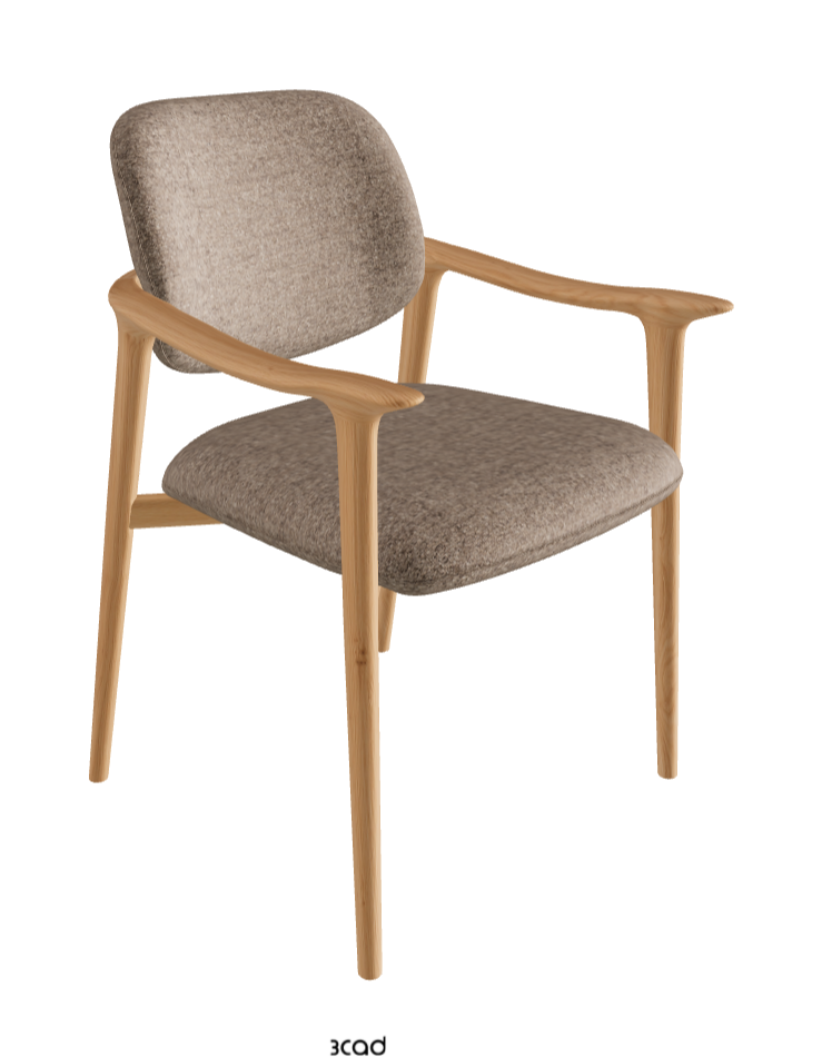 Giselle Dining Armchair_Natural Ashwood_Fabric_B731