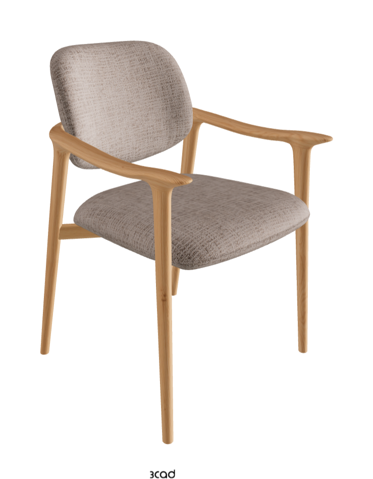 Giselle Dining Armchair_Natural Ashwood_Fabric_B811
