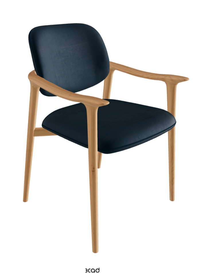 Giselle Dining Armchair_Natural Ashwood_Fabric_B929